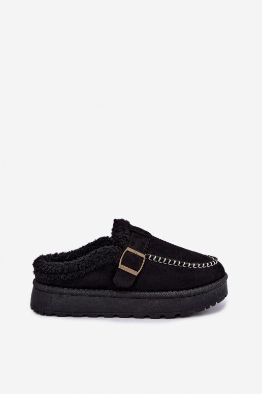 botas de nieve para mujer con hebillas en color negro Saldora