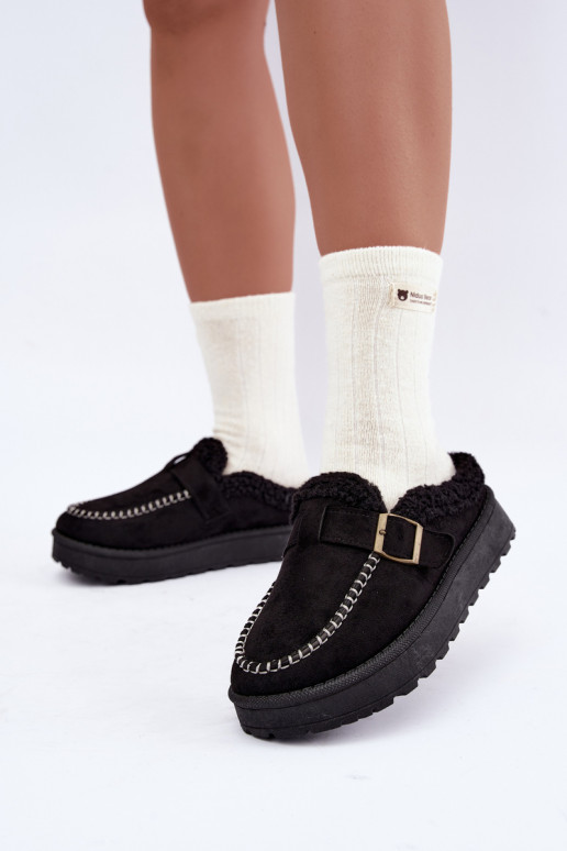 botas de nieve para mujer con hebillas en color negro Saldora