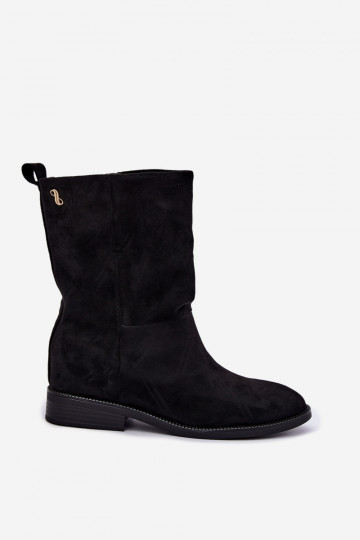 Botines cálidos con tacones anchos en color negro Peronne 2