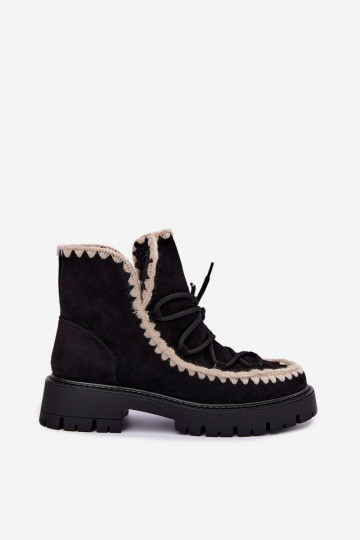 Botas de nieve con detalles elegantes en color negro Cariselle 2