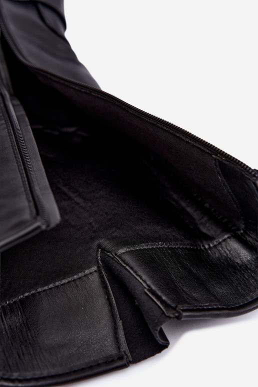 Botas altas de estilo vaquero con tacones y hebillas en cuero sintético negro Fivelle