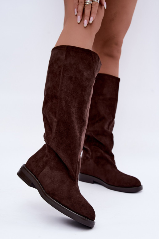 Botas altas sin cordones con tacones anchos Pavellea