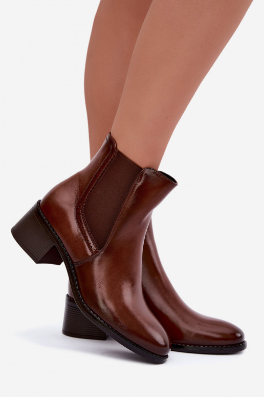 Botines elegantes para mujer en color marrón Dalmora