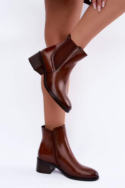 Botines elegantes para mujer en color marrón Dalmora