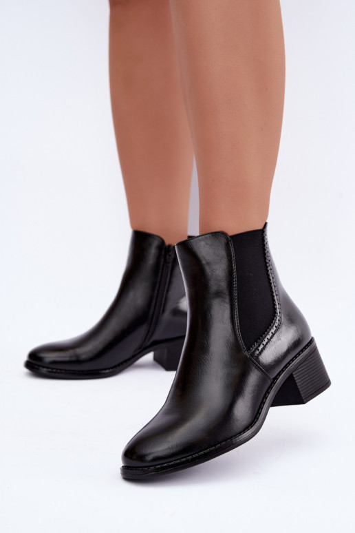 Botines elegantes para mujer en color negro Dalmora