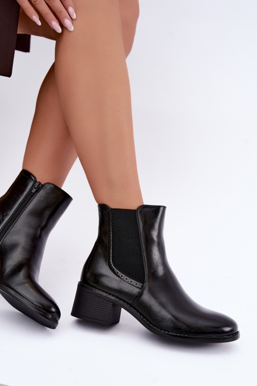 Botines elegantes para mujer en color negro Dalmora