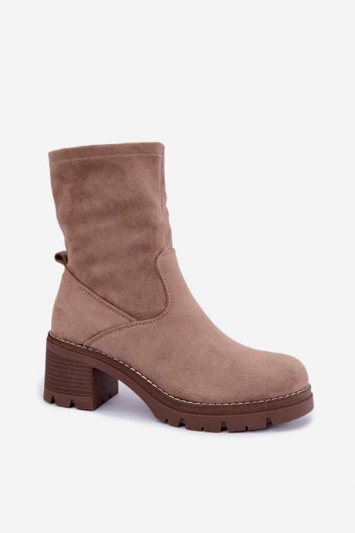 Botines para mujer en color arena Meldrenelle