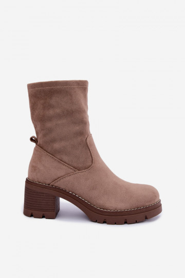 Botines para mujer en color arena Meldrenelle 2