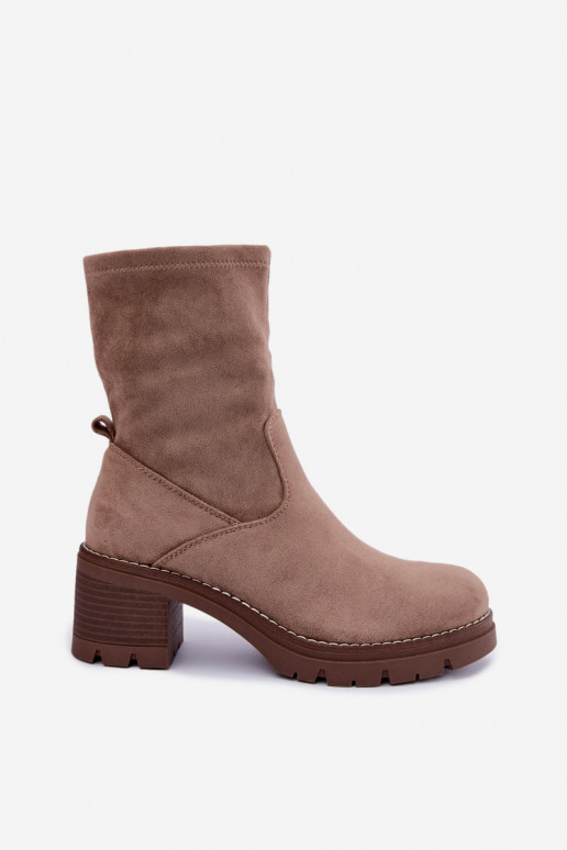 Botines para mujer en color arena Meldrenelle