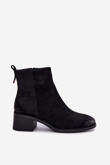 Botines negros acolchados con tacón bajo Merselia 2