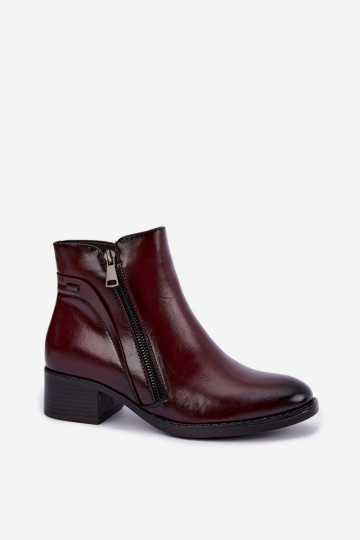 Botines burdeos acolchados Merseline