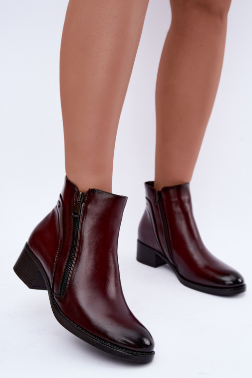 Botines burdeos acolchados Merseline