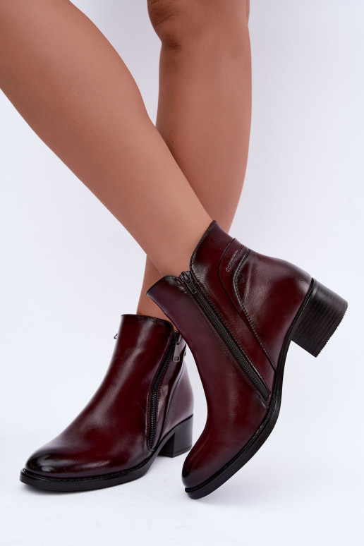 Botines burdeos acolchados Merseline