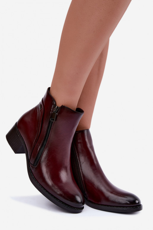 Botines burdeos acolchados Merseline