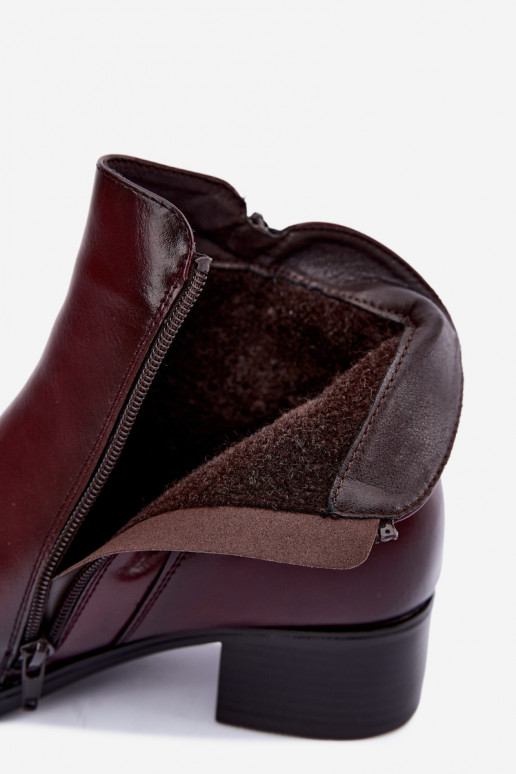 Botines burdeos acolchados Merseline