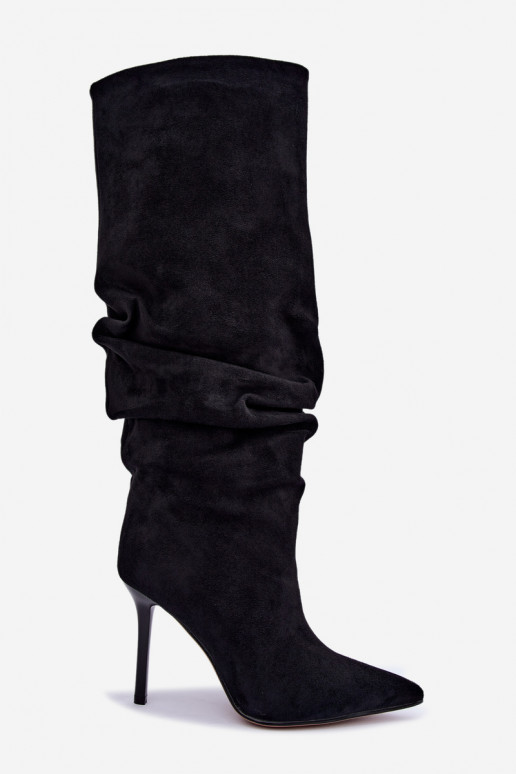 Botas negras de caña alta con tacones finos Balira
