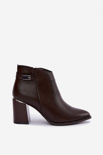 Botines acolchados con tacón y correas decorativas Czekoladoje Irmelle 2