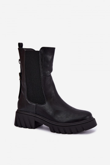 Botines de mujer cálidos y elegantes en negro
