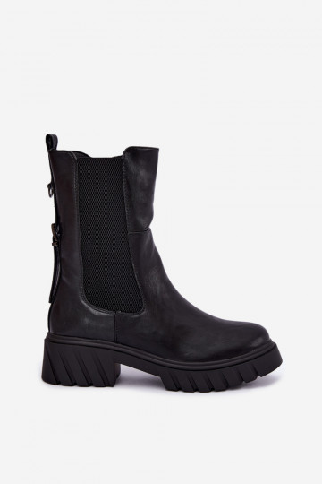 Botines de mujer cálidos y elegantes en negro 2