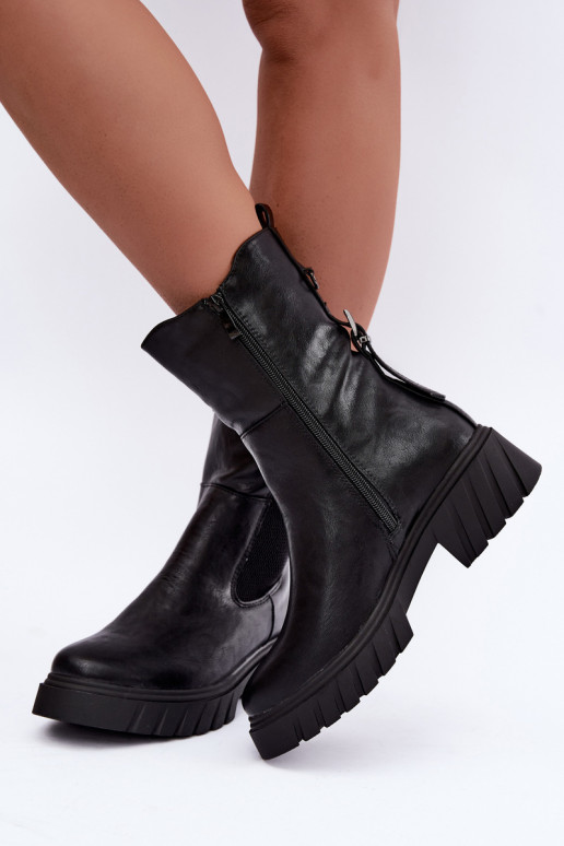 Botines de mujer cálidos y elegantes en negro