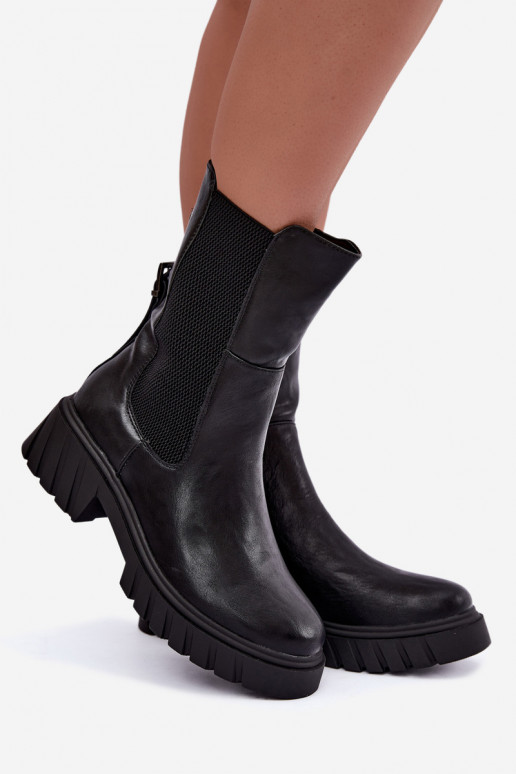 Botines de mujer cálidos y elegantes en negro