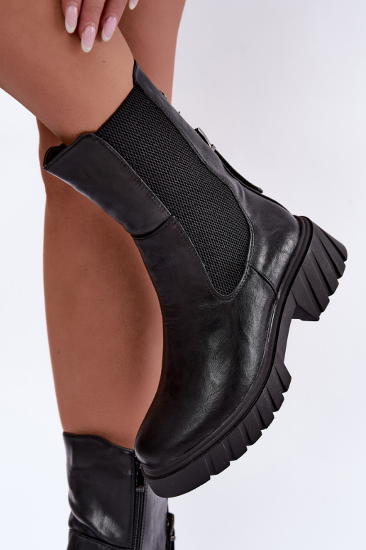 Botines de mujer cálidos y elegantes en negro