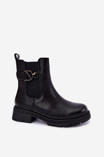 Botines cálidos y elegantes con adornos en negro Janira