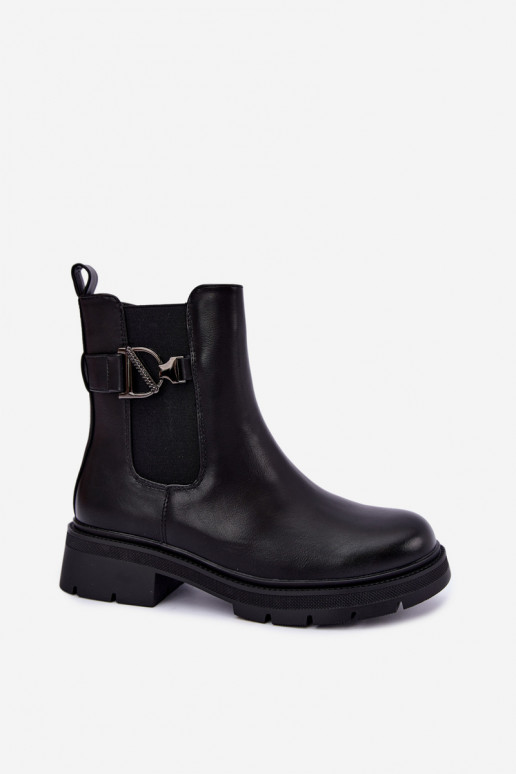 Botines cálidos y elegantes con adornos en negro Janira