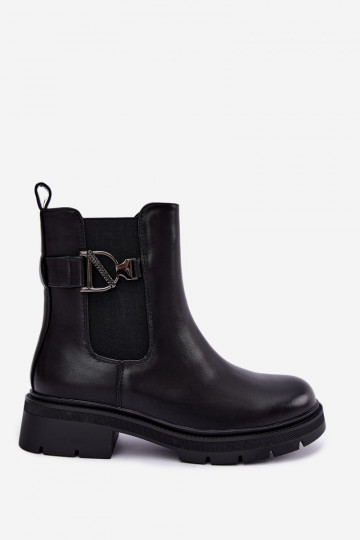 Botines cálidos y elegantes con adornos en negro Janira 2