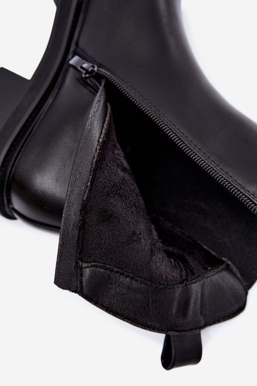 Botines cálidos y elegantes con adornos en negro Janira