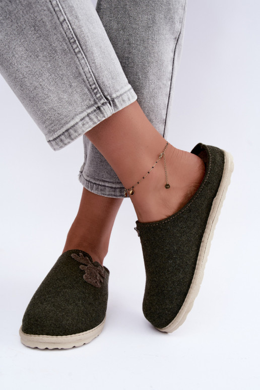 Zapatillas de mujer con ciervos Inblu CS000049 caqui