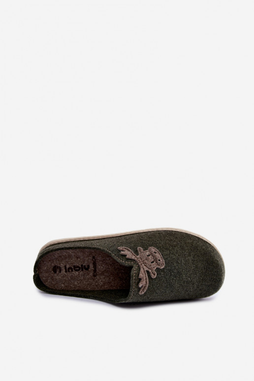 Zapatillas de mujer con ciervos Inblu CS000049 caqui