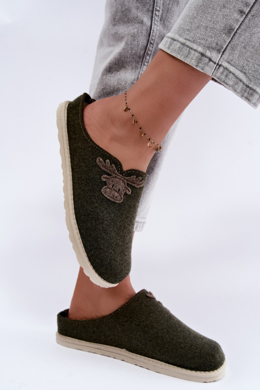Zapatillas de mujer con ciervos Inblu CS000049 caqui