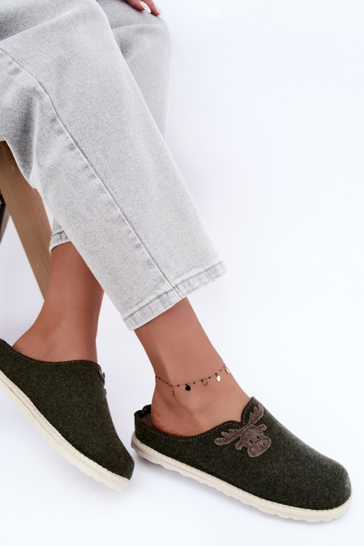 Zapatillas de mujer con ciervos Inblu CS000049 caqui