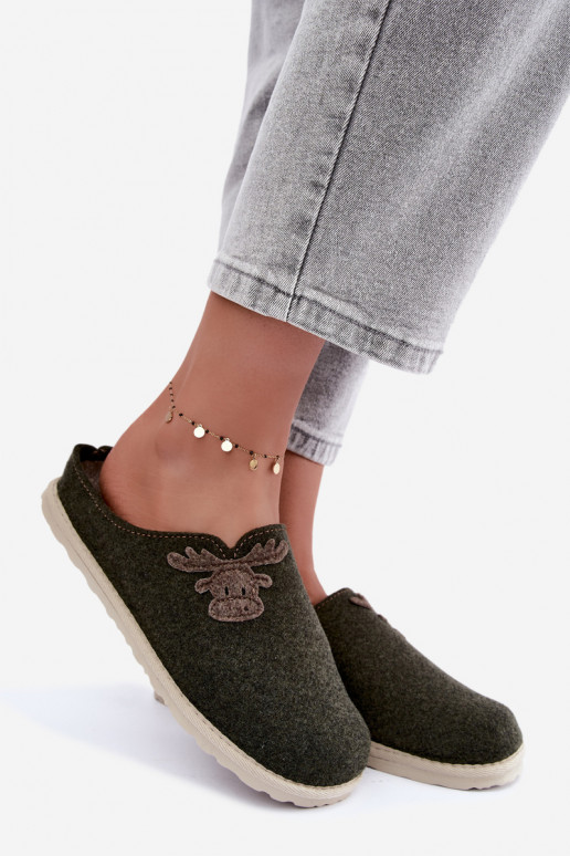 Zapatillas de mujer con ciervos Inblu CS000049 caqui