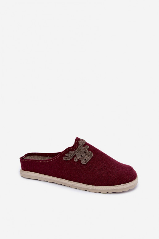 Zapatillas de mujer con ciervos Inblu CS000049 burdeos