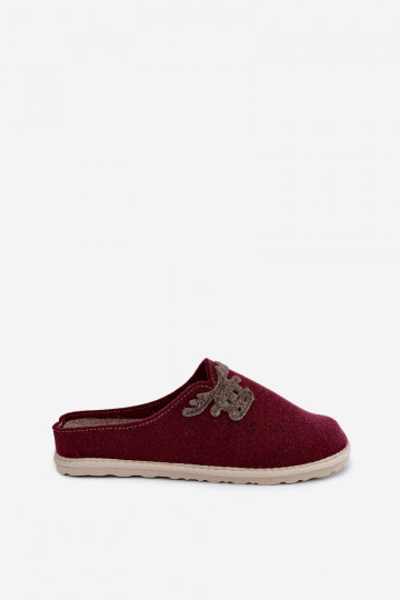 Zapatillas de mujer con ciervos Inblu CS000049 burdeos 2