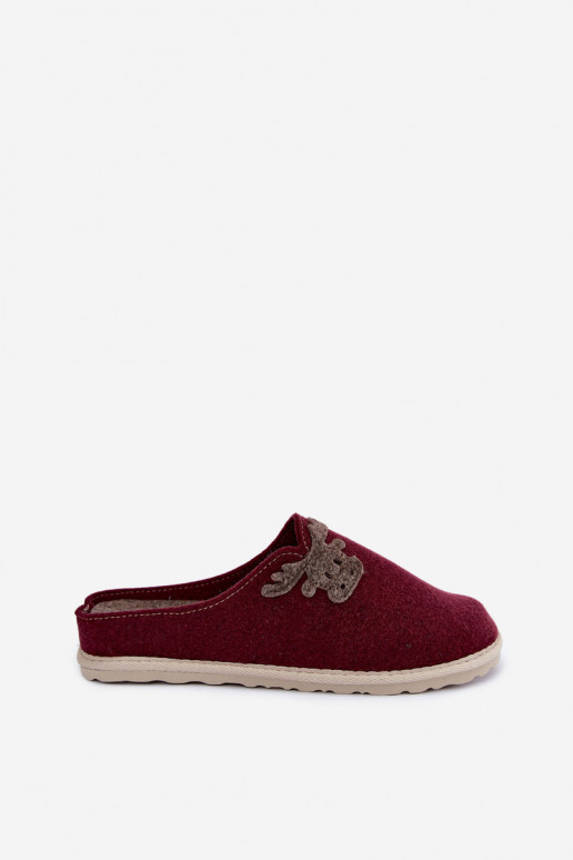 Zapatillas de mujer con ciervos Inblu CS000049 burdeos