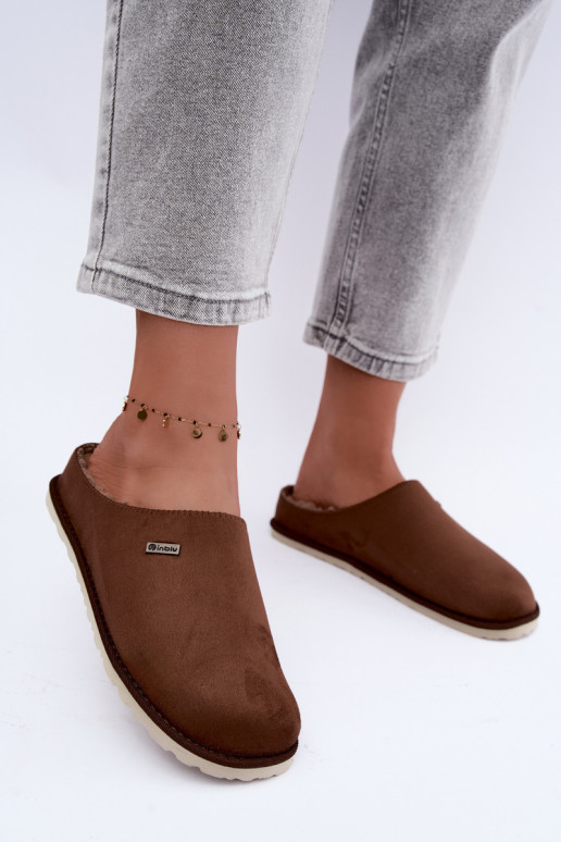 Zapatillas de casa de mujer Inblu CS000034 marrón oscuro