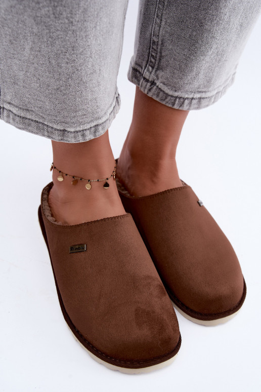 Zapatillas de casa de mujer Inblu CS000034 marrón oscuro