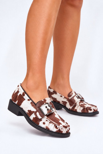 Mocasines para mujer con volantes y hebillas en estampado Daliare 2