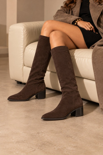 Botas altas térmicas en color chocolate Isenna 2