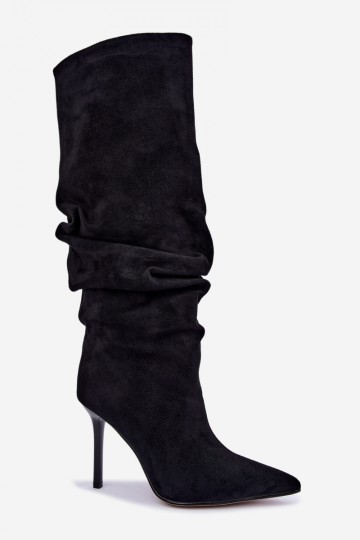 Botas negras de caña alta con tacones finos Balira 2