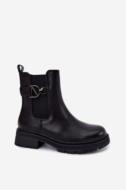Botines cálidos y elegantes con adornos en negro Janira