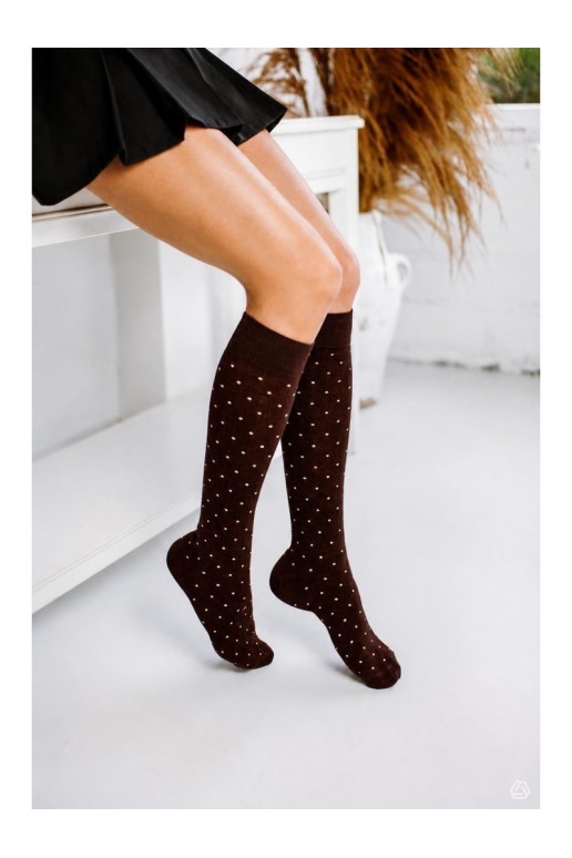 Medias de chocolate para mujer IN Lunares