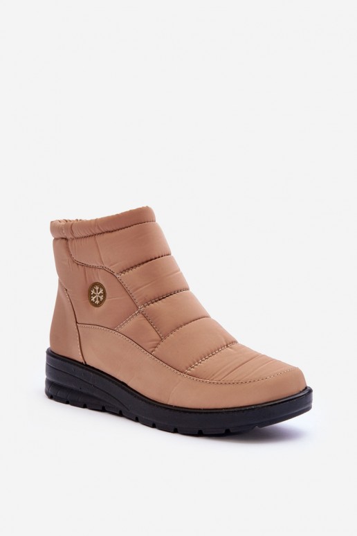 botas de nieve para mujer aisladas en color arena Helis