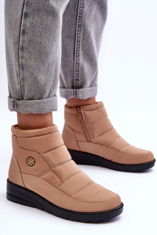 botas de nieve para mujer aisladas en color arena Helis