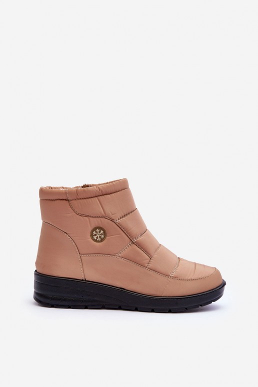botas de nieve para mujer aisladas en color arena Helis
