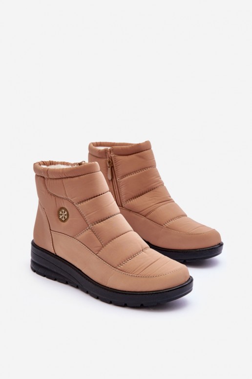 botas de nieve para mujer aisladas en color arena Helis