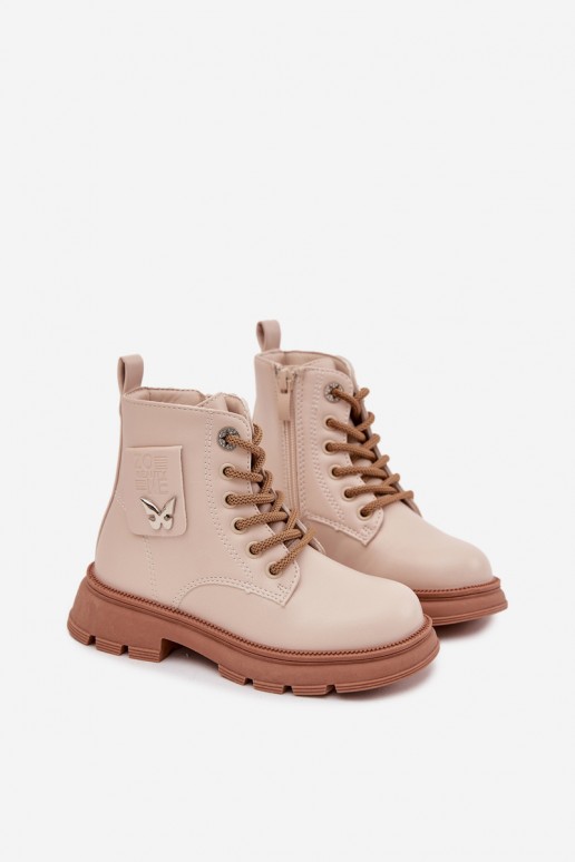 botines aislados para niños en color arena Alverina